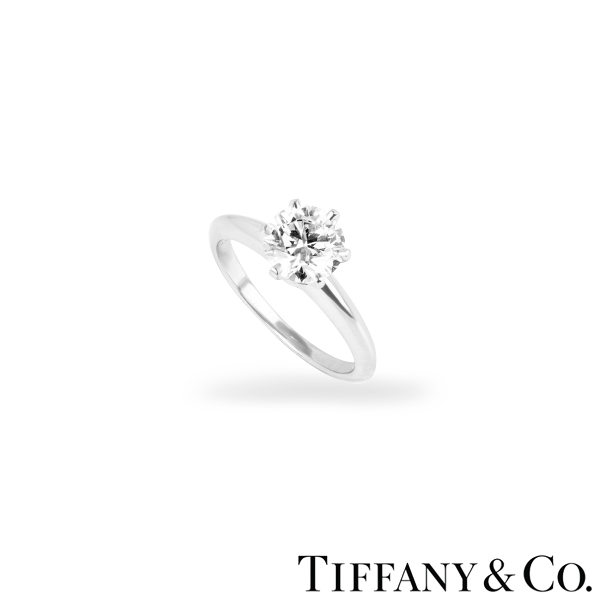 Tiffany & Co. Platinum Diamond Setting Ring 1.27ct G/VS1